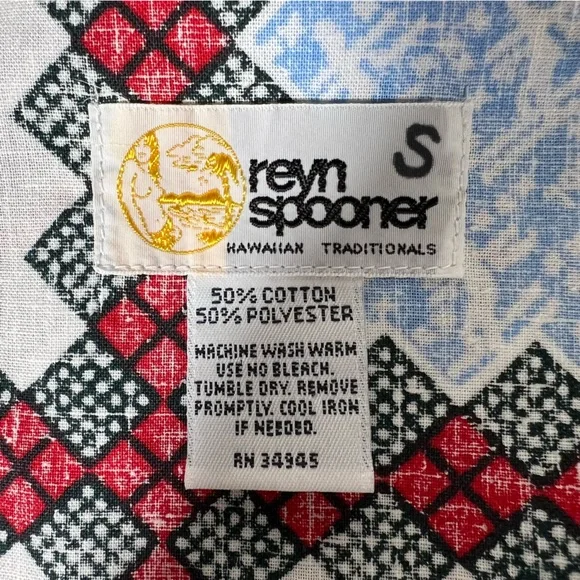 Vintage Reyn Spooner Christmas Kitchen Full Apron Hawaiian Print O/S Like New - Picture 15 of 16